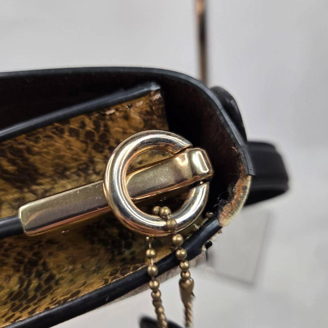 極美品 COACH ジョージ ジェム 2way ハンドバッグ パイソン