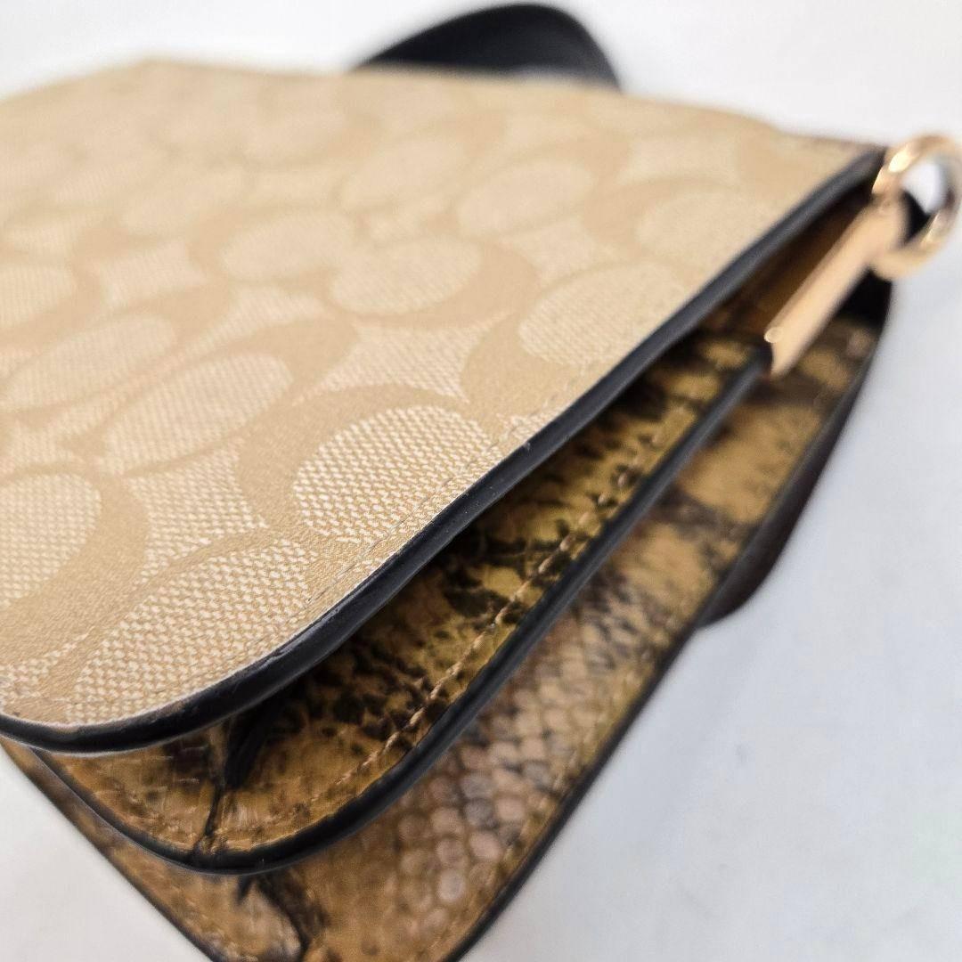 極美品 COACH ジョージ ジェム 2way ハンドバッグ パイソン