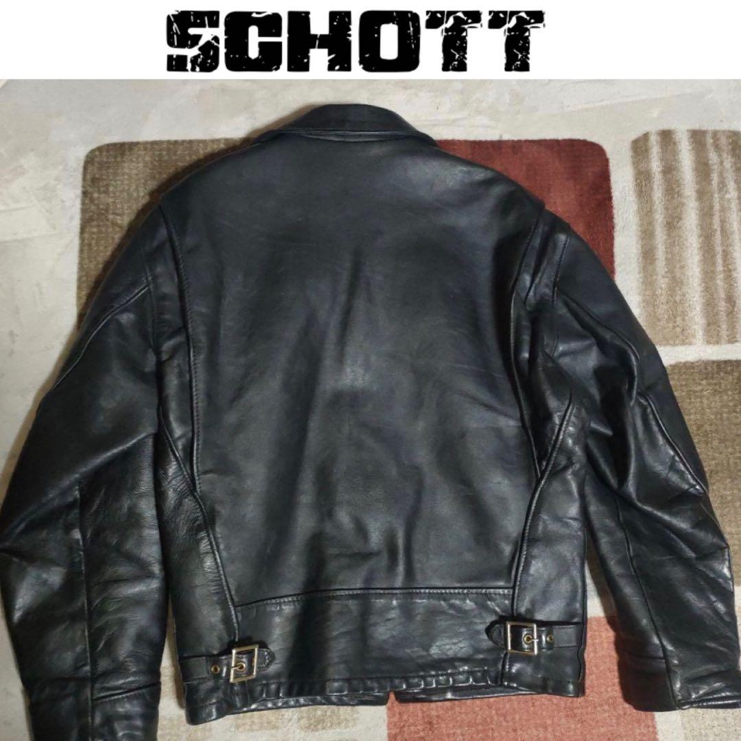 Schott ブラック レザージャケット　36