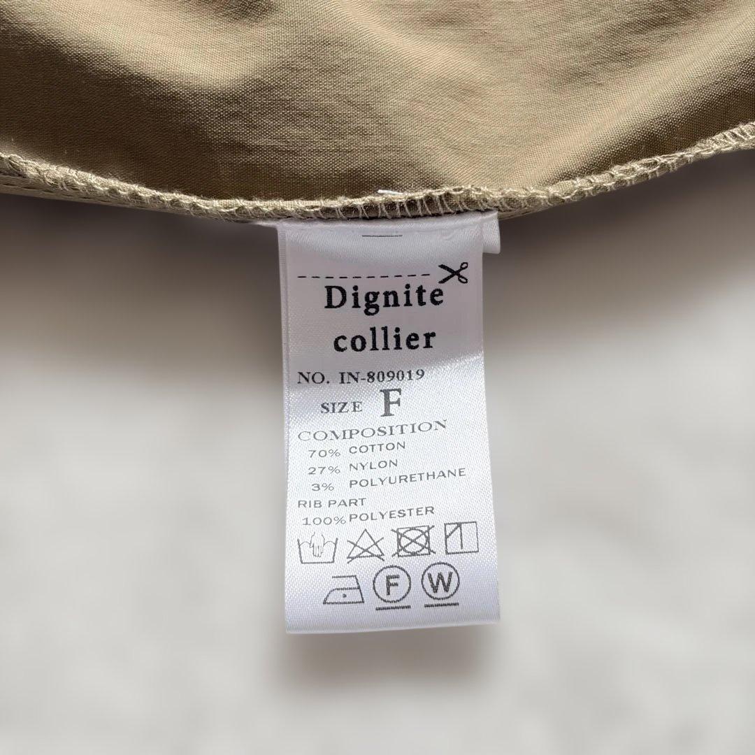 【Dignite collier/ディニテコリエ】 シャツティアードワンピース