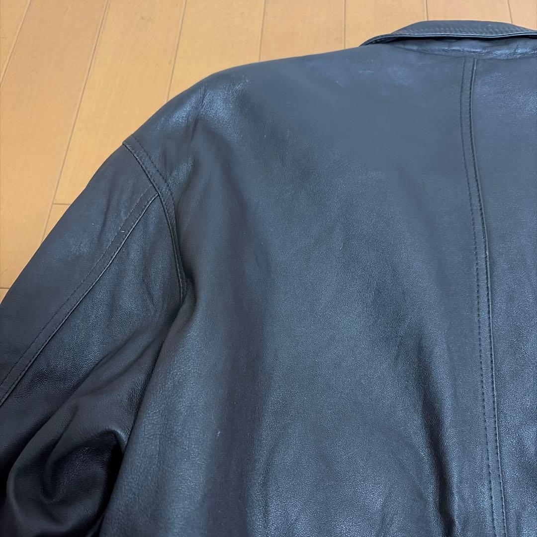 90s MEN’S ROBO ラムレザー　ライダースジャケット　短丈　L