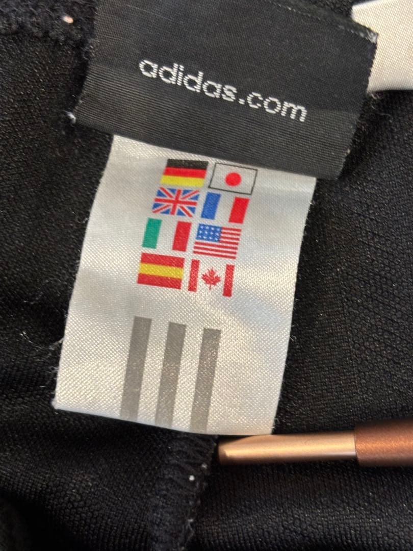 adidas トラックジャケット ブラック×ラスタ ジャージ セットアップ