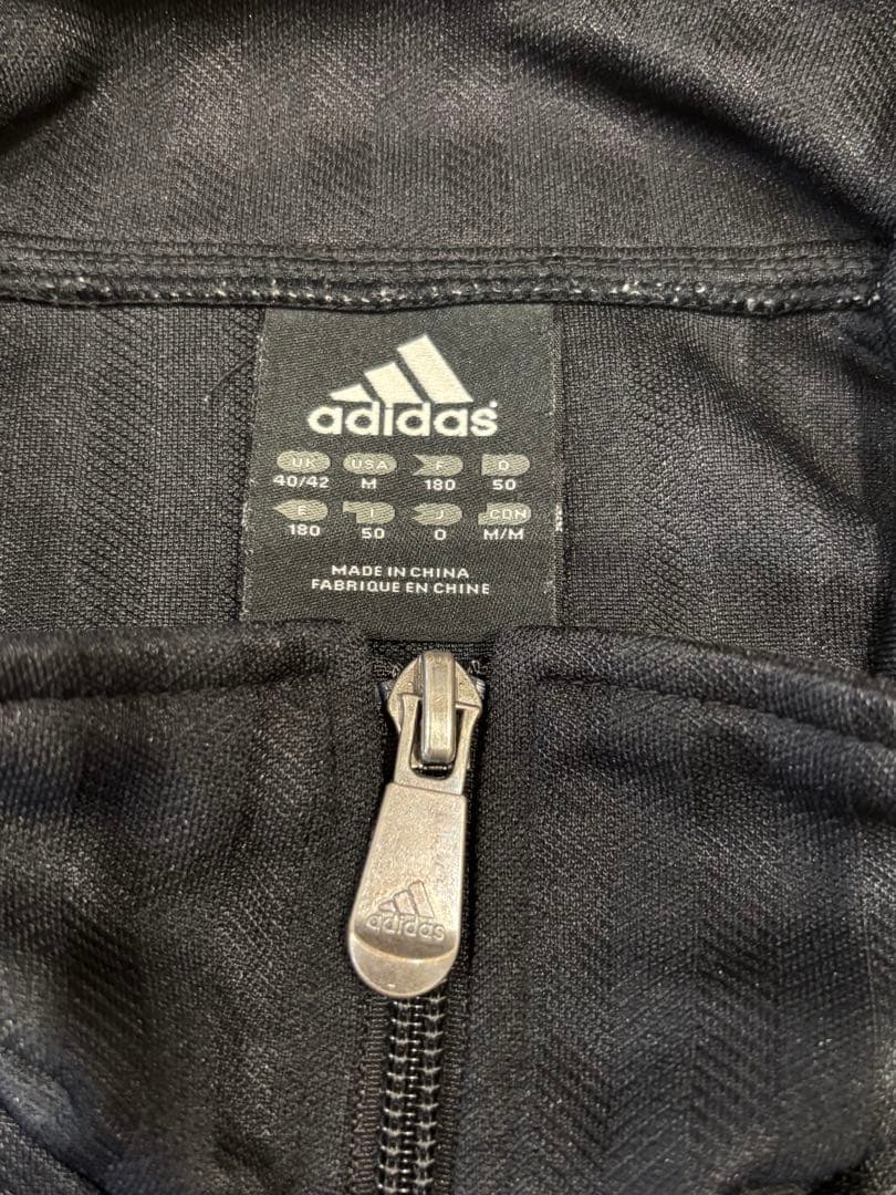 adidas トラックジャケット ブラック×ラスタ ジャージ セットアップ