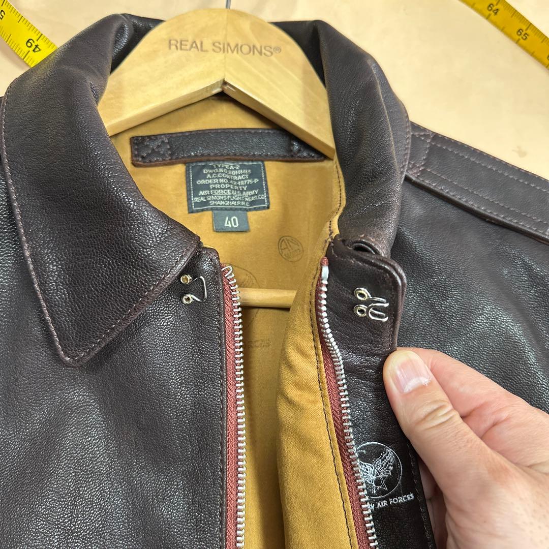 REALSIMONS A-2フライトジャケットLサイズゴートスキン18775新品