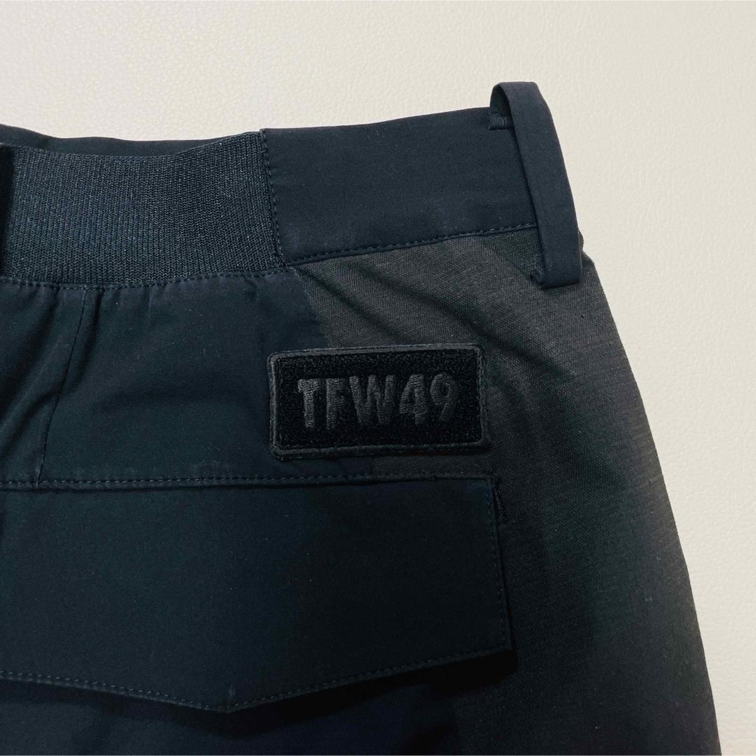 6772【美品】TFW49 サイドメッシュ　ストレッチパンツ　ブラック