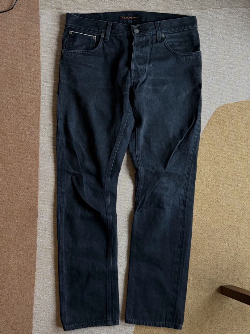 パンツ Nudie jeans grim tim black selvage w32