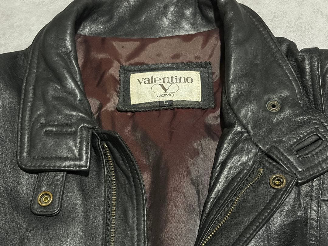 valentino レザージャケット ブラック