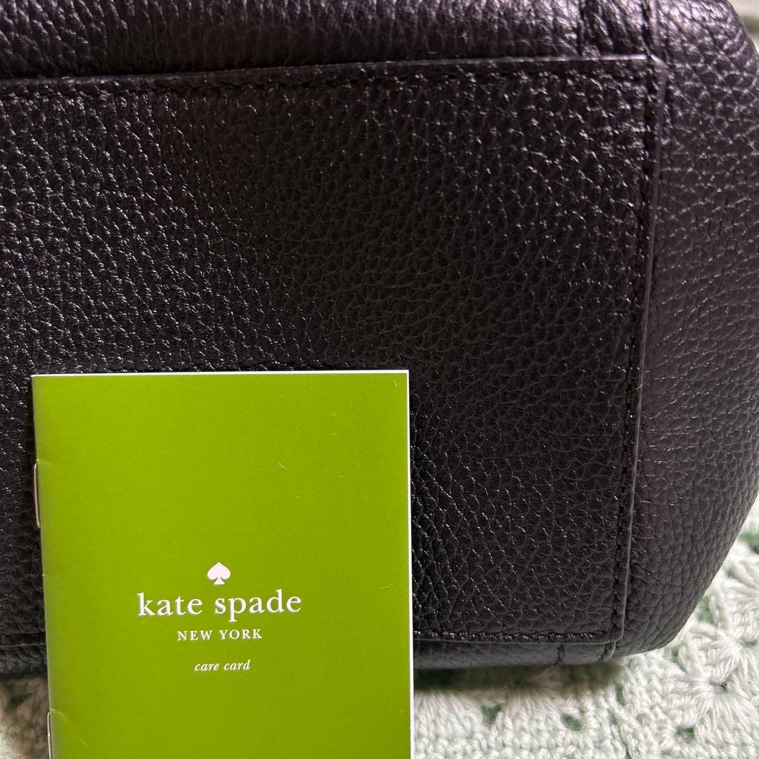 タグ付きkate spade ブラックレザー トートバッグ 未使用✨