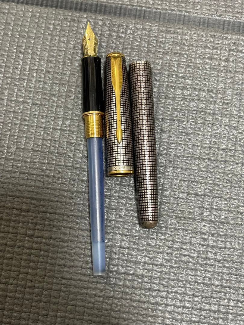 PARKER SONNET万年筆SV925シルバーカラー ペン先 K18 750