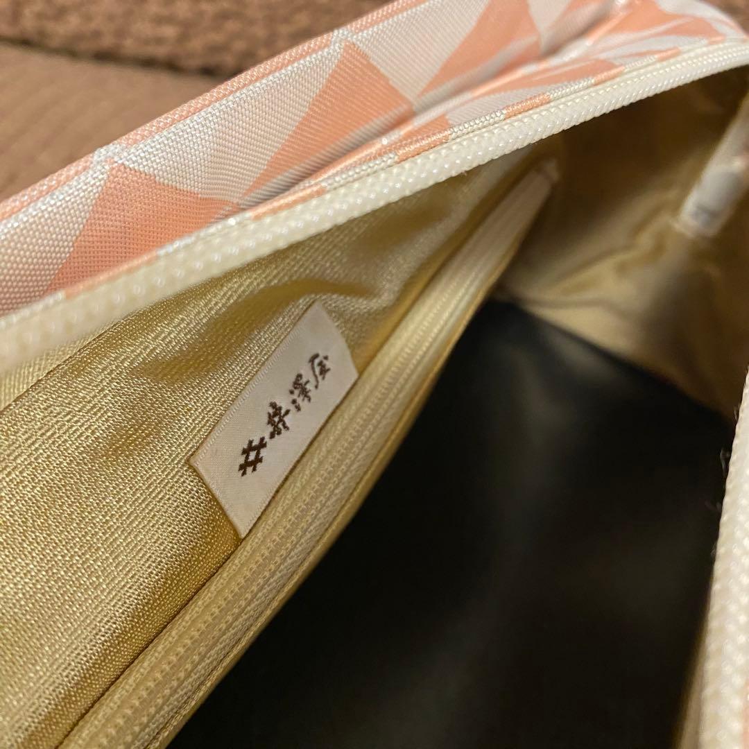 春様　利休バッグ　和装バッグ　井澤屋　鱗紋　ピンク×白　完売品