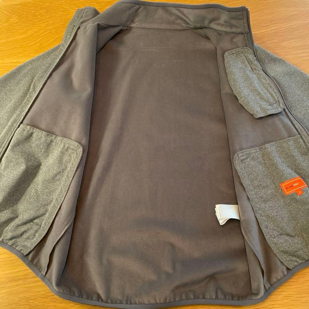 BEAMS GOLF グレー ジップ アウター ブルゾン ジャケット 裏起毛
