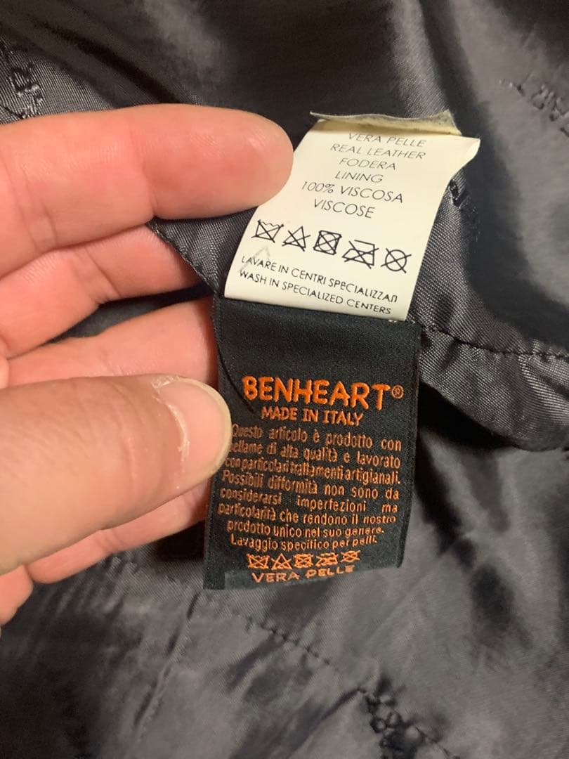 【BENHEART】ベンハートレザーシャツジャケット MADE IN ITALY