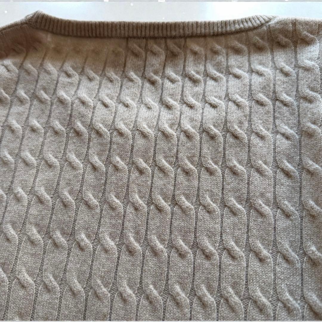 春先◎Max Mara カシミヤ混ケーブル編み ニットワンピース M