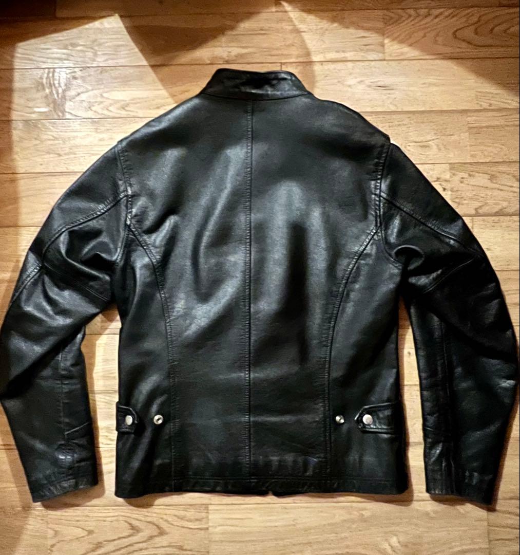 HAROLD’S GEAR★ホースシングルストライプレザーライダース★M★本革