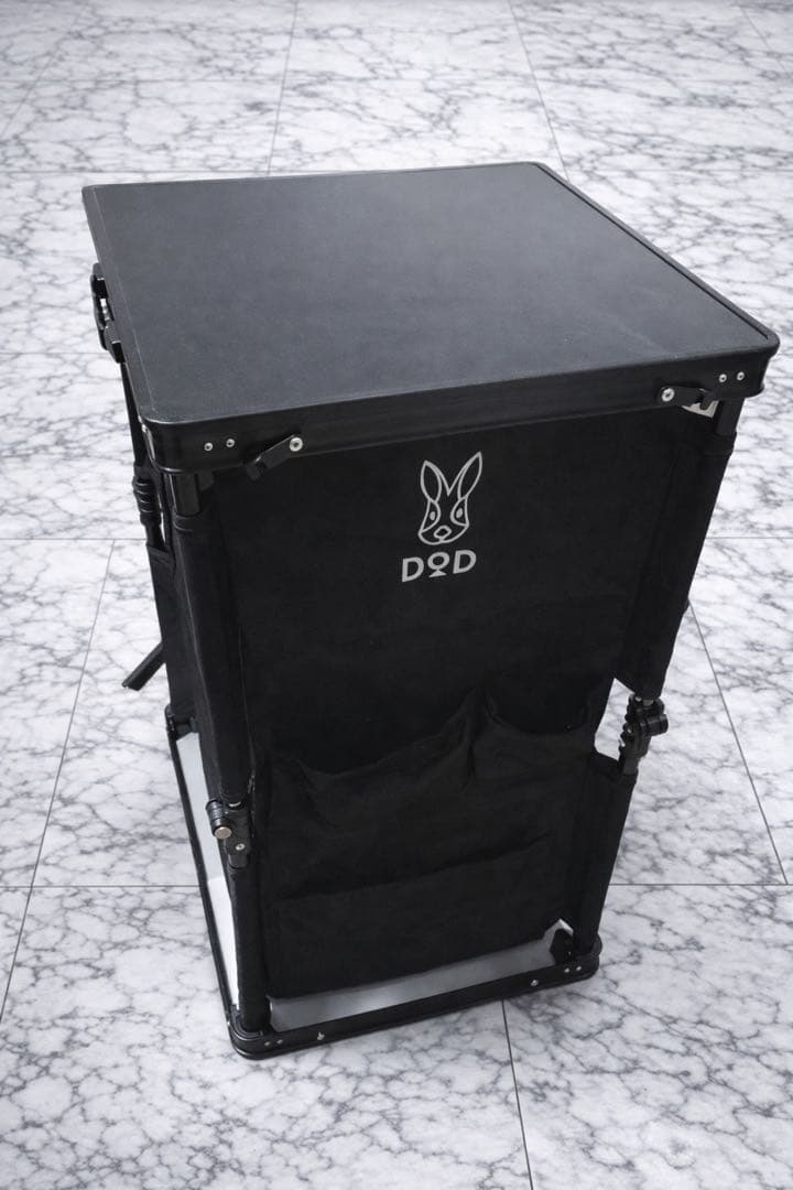 【DOD】ワンタッチキッチンテーブル（ブラック）施 盤品・キャンプ収納