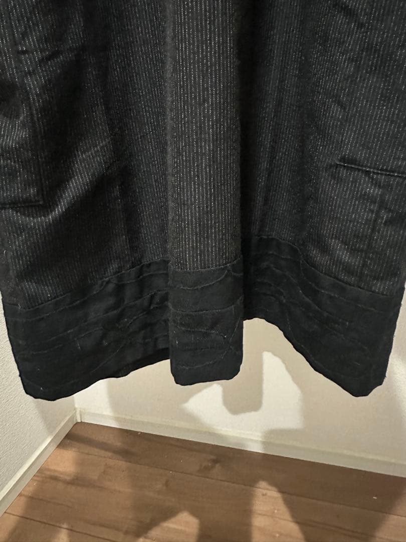 VISVIM RUUNPE COAT PINSTRIPE 羽織り アウター 黒