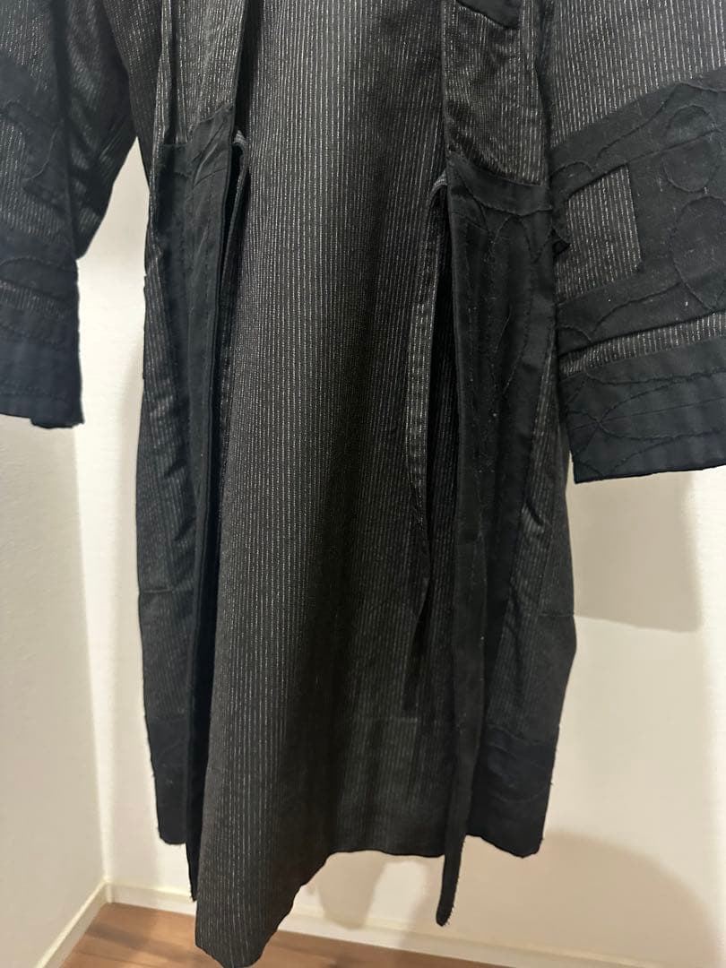 VISVIM RUUNPE COAT PINSTRIPE 羽織り アウター 黒