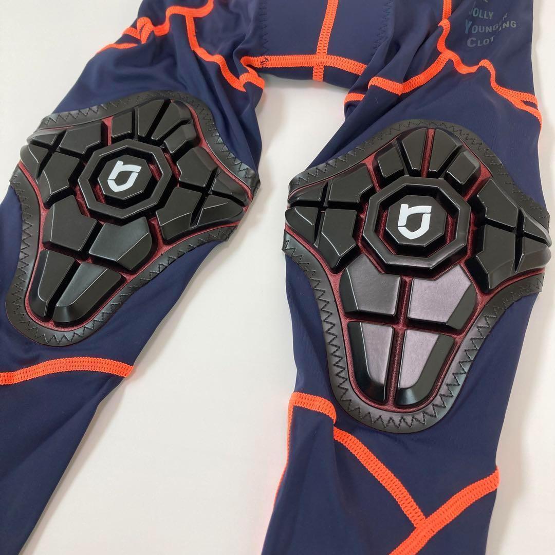 【新品】サイクルパンツ XLサイズ ネイビー×オレンジ ランバイク ストライダー