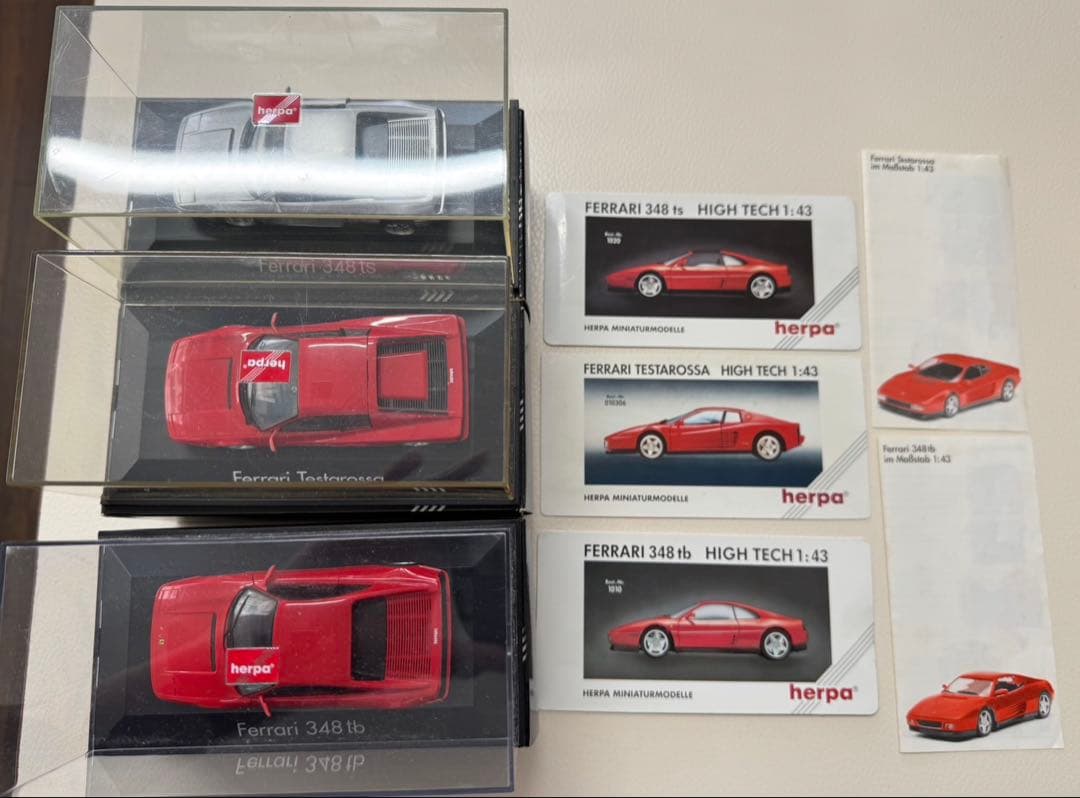herpa Ferrari 1:43 ミニカー　3台まとめ