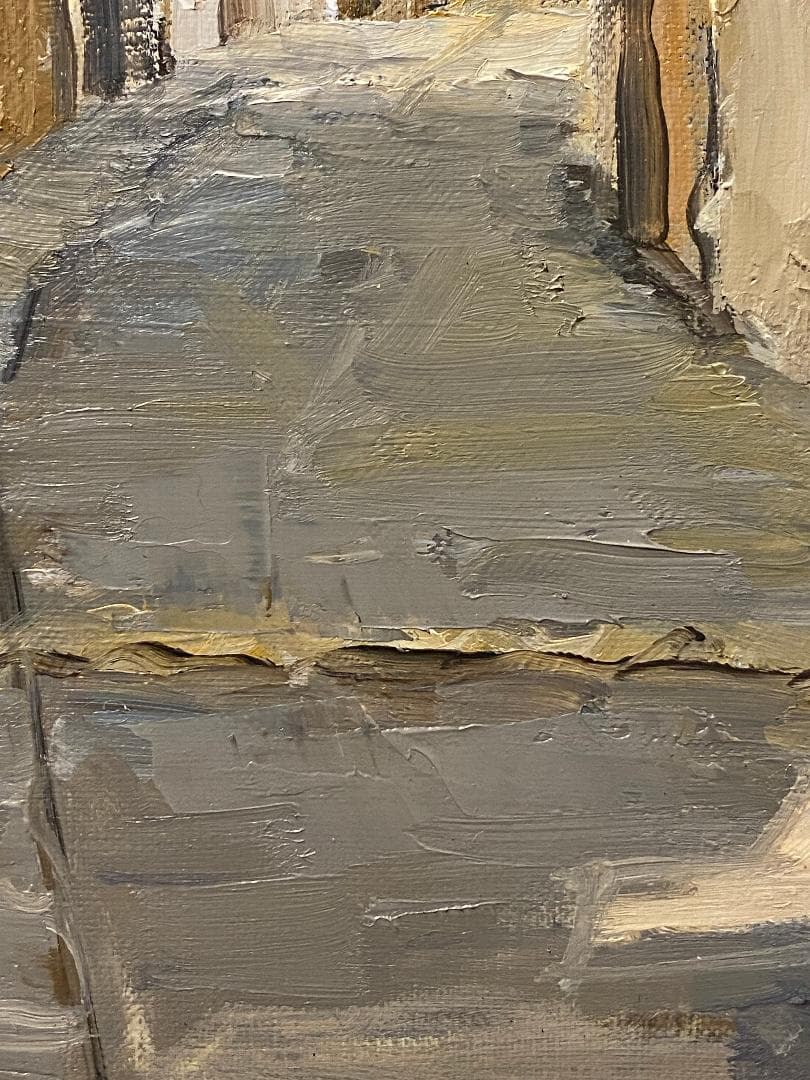 「真作」森下一夫　風景画　油彩画　額装　サイン有り　F6号