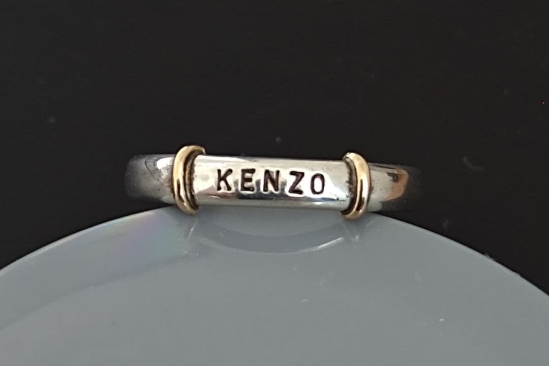 KENZOシルバー925 K18コンビ シルバーリング13号 銀指輪