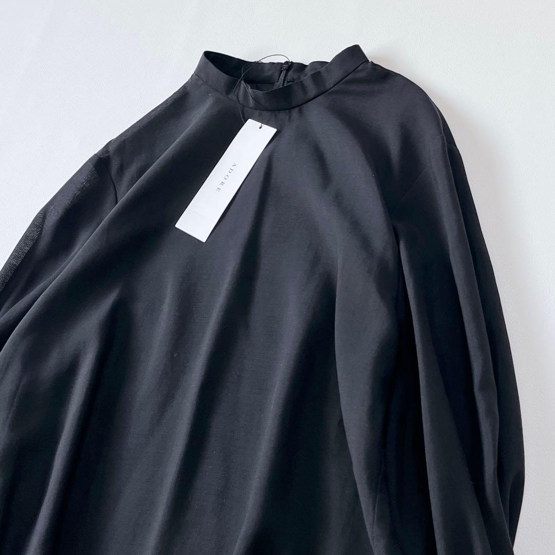 未使用✨タグ付　24AW ADORE スパンボイルブラウス　38 ブラック