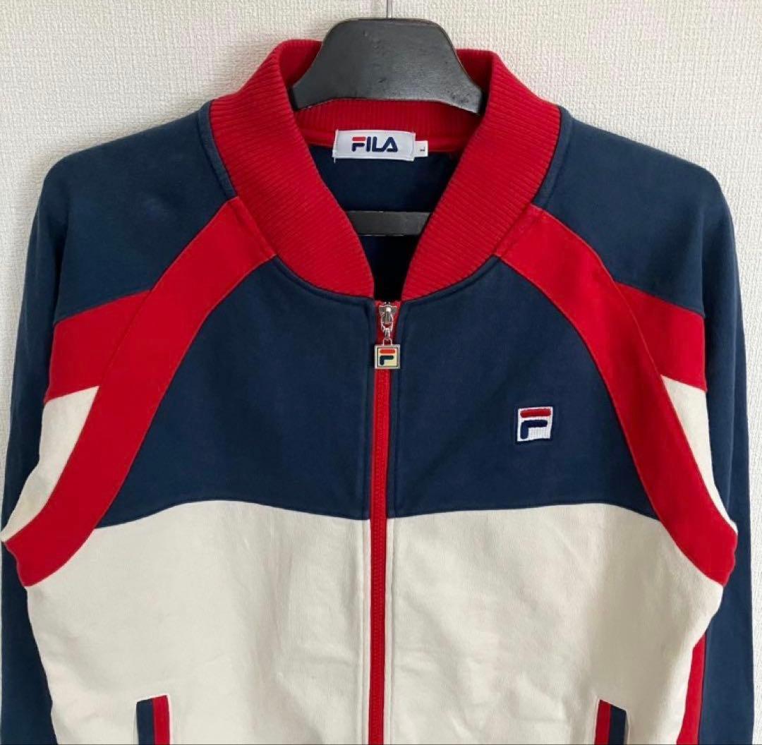 【ヴィンテージ】FILA フィラ トラックジャケット トリコロール 綿100%