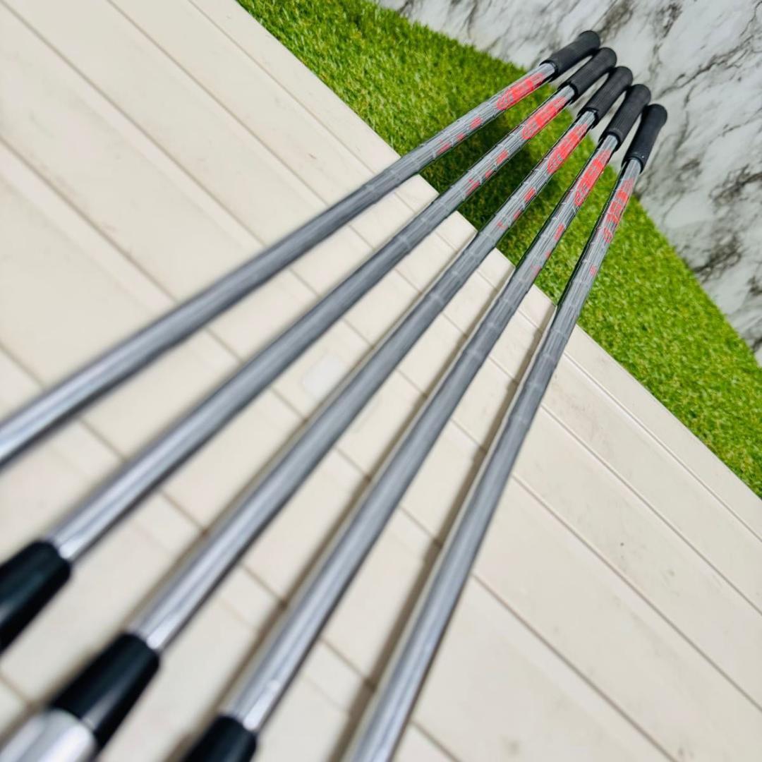 【良品】ピン G410 黒ドット メンズアイアンセット 5本 スチール S