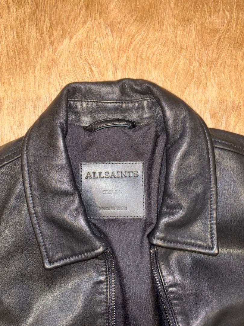 ALLSAINTS メンズレザージャケット　サイズ：S　カラー：ブラック