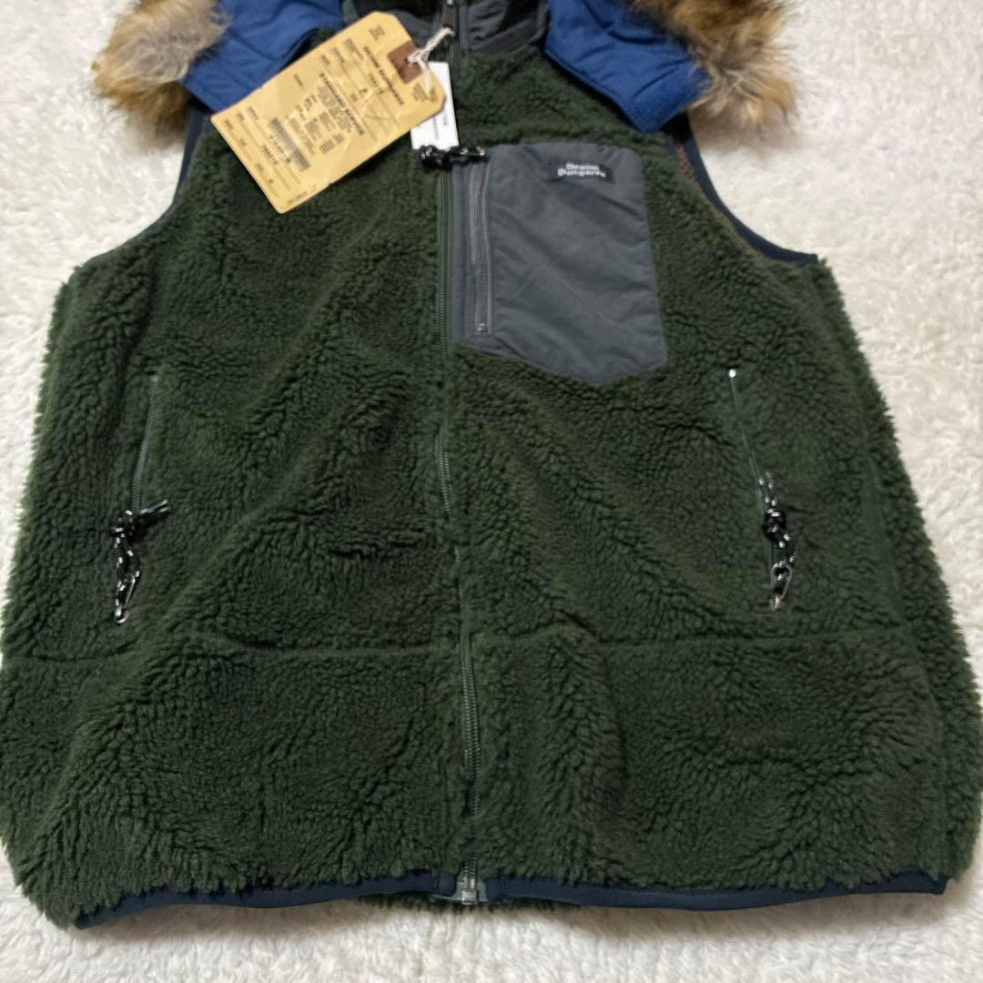 denim dungaree タグ付き　未使用品　ファー付きフリースベスト　02