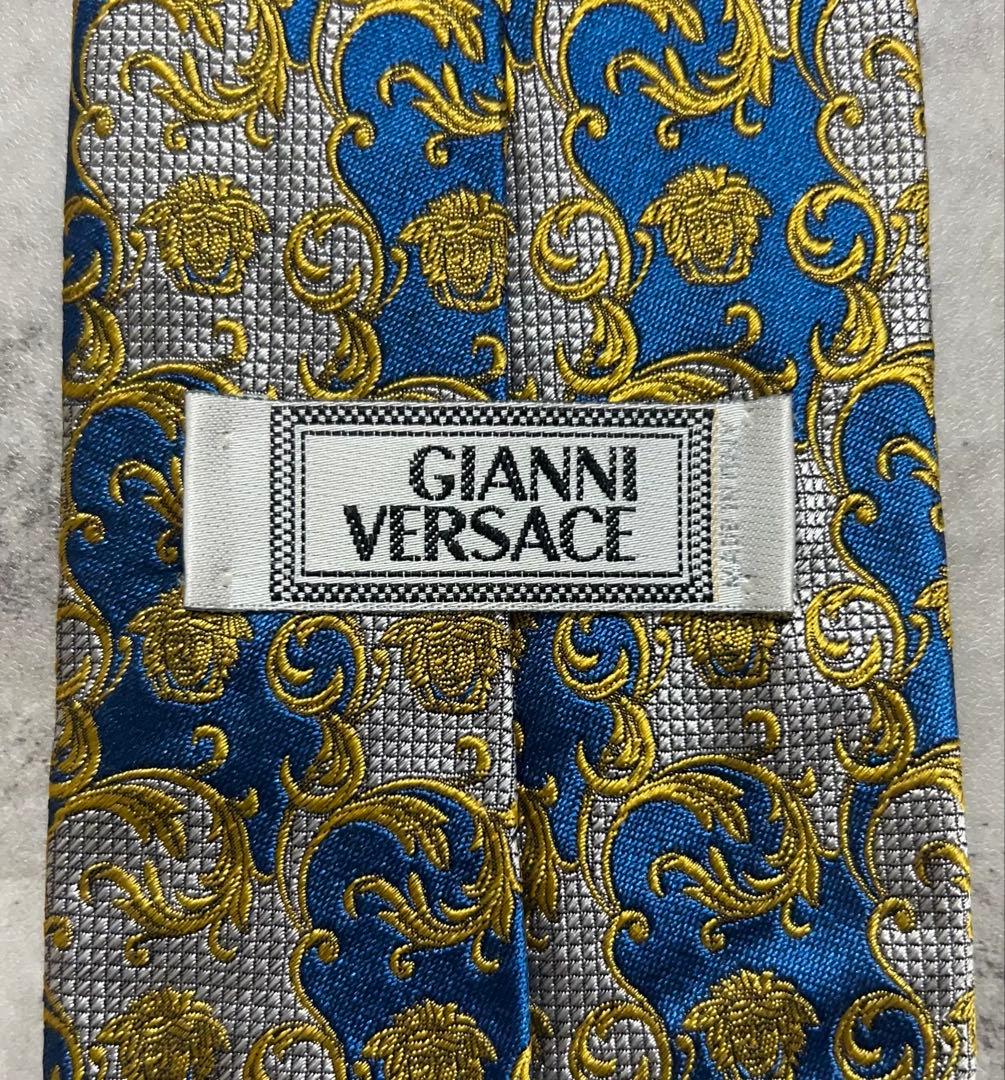 GIANNI VERSACE ネクタイ バロック柄 メデューサ ジャガード 光沢