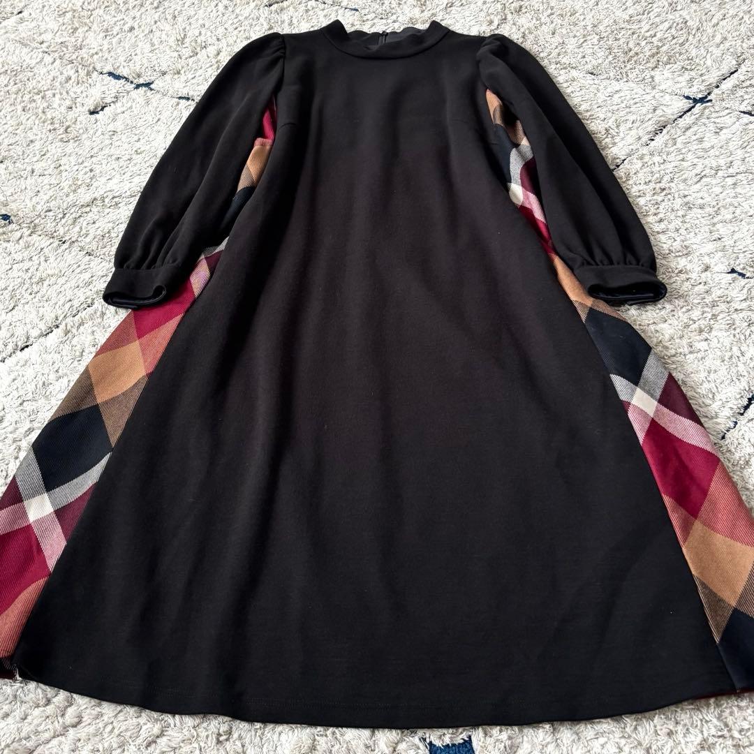 【美品✨】ブルーレーベルクレストブリッジ　サイドチェック　ワンピース　ロング　S