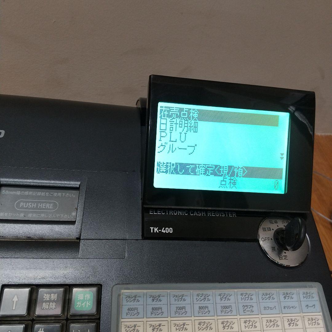 n*3様 M CASIO カシオ 電子レジスター TK-400 店舗用品 レジ