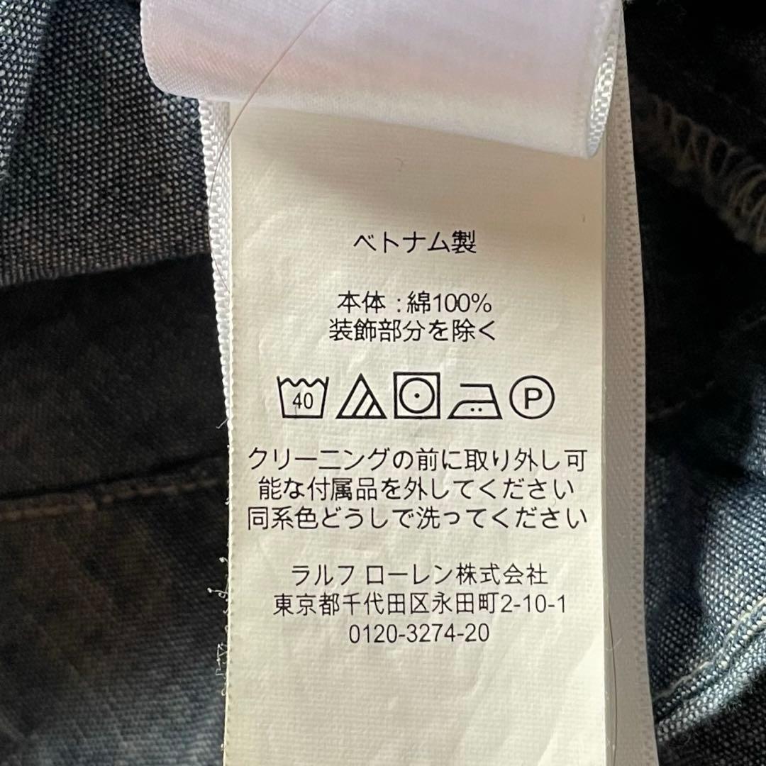 現行　POLO RALPHLAUREN シャンブレーシャツワンピース ベルト付