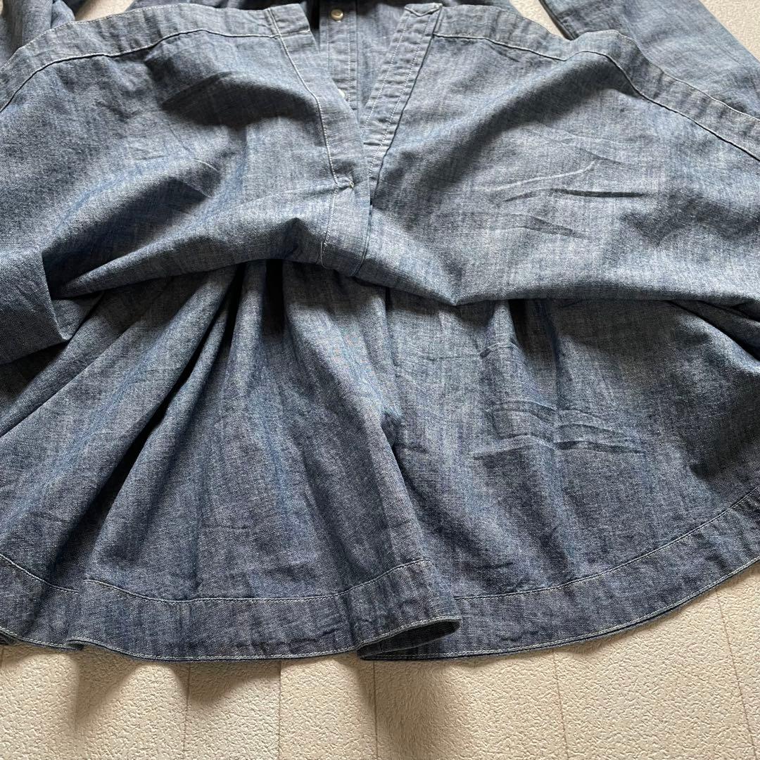 現行　POLO RALPHLAUREN シャンブレーシャツワンピース ベルト付