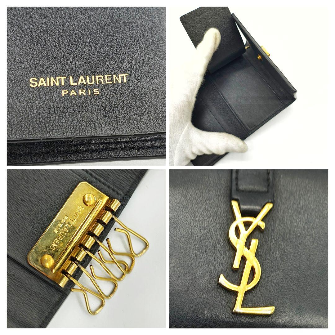SAINT LAURENT キーケース カサンドラ ブラック サンローラン