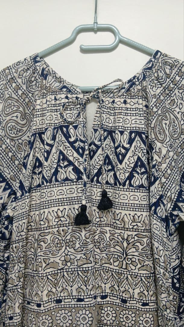 サラマリカCotton Lurex Border Print LongDress