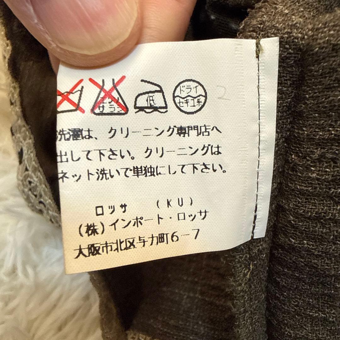 【美品】Rossa シャツ レース 刺繍 リネン混 42