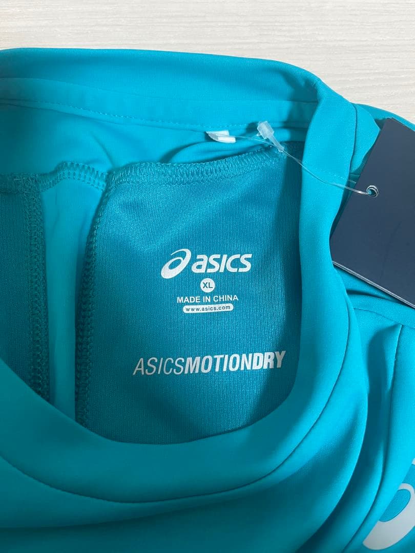 【新品タグ付】ASICS テニスウェア 上下セット アクア XL