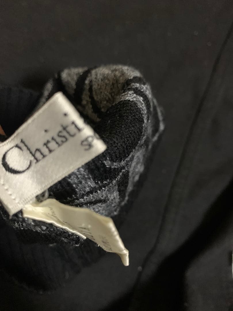Christian Dior ニット帽・ビーニー 黒・グレー。未使用品。