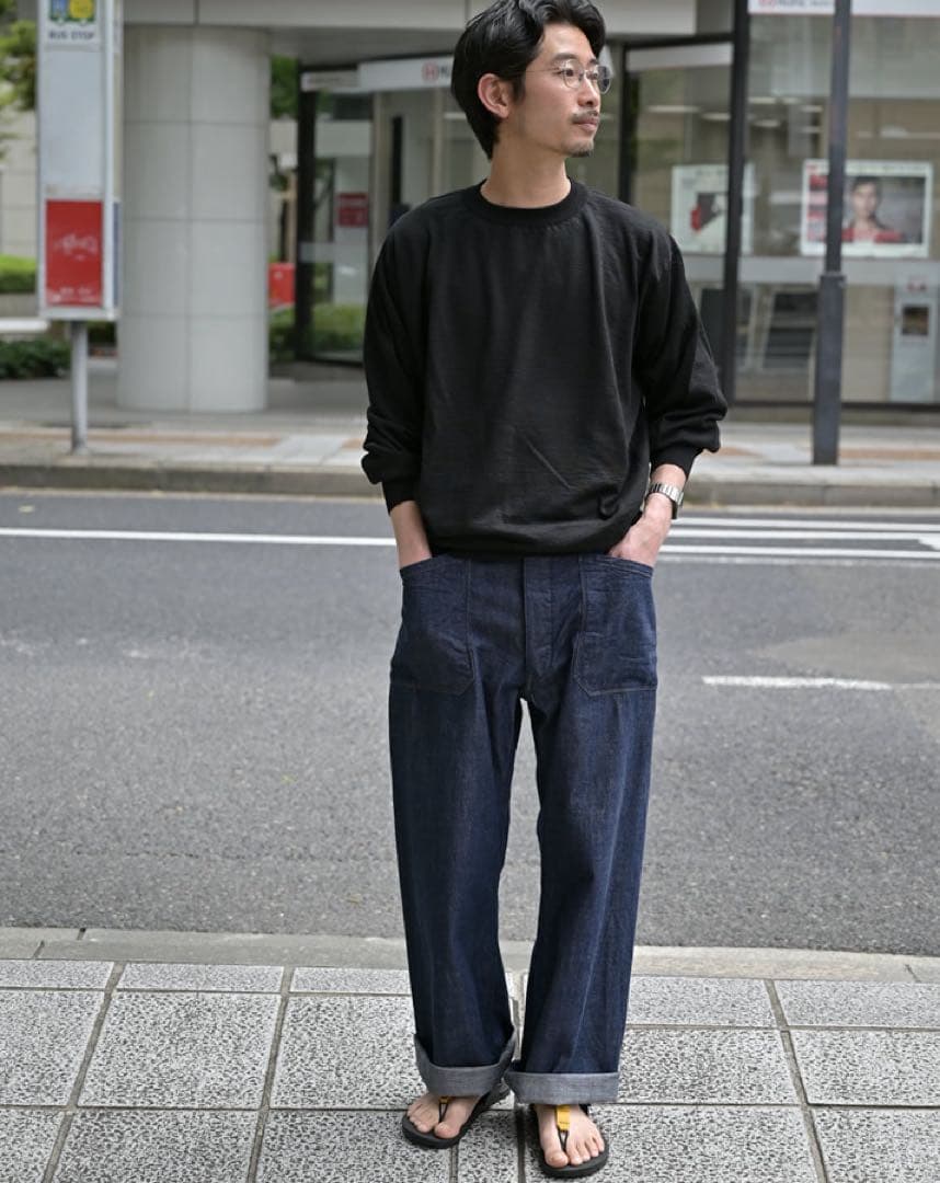 NICENESS BROOKS デニム セーラートラウザー