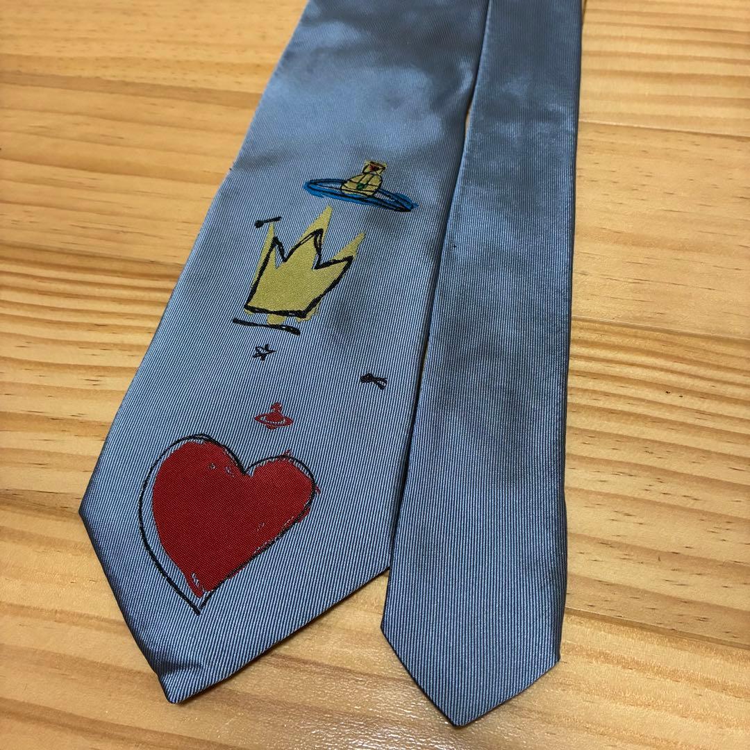Vivienne Westwood ネクタイ オーブ 王冠 ハート 光沢 高級