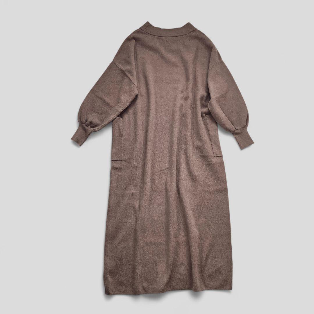 BEARDSLEY モックネック　ニットワンピース　ロング丈