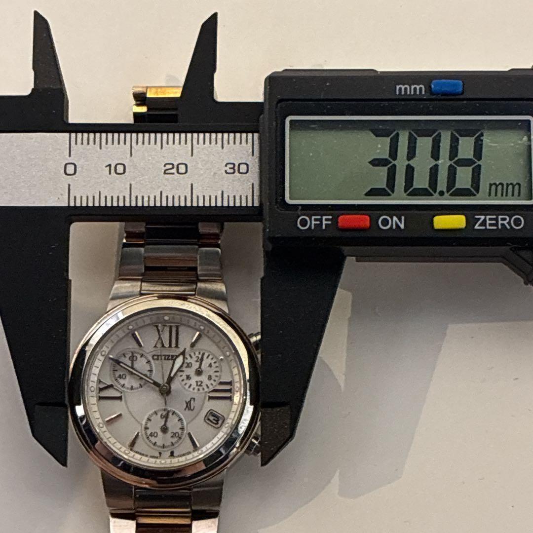 美品 稼働品 CITIZEN シチズン 腕時計 デイト クロノグラフ クロスシー