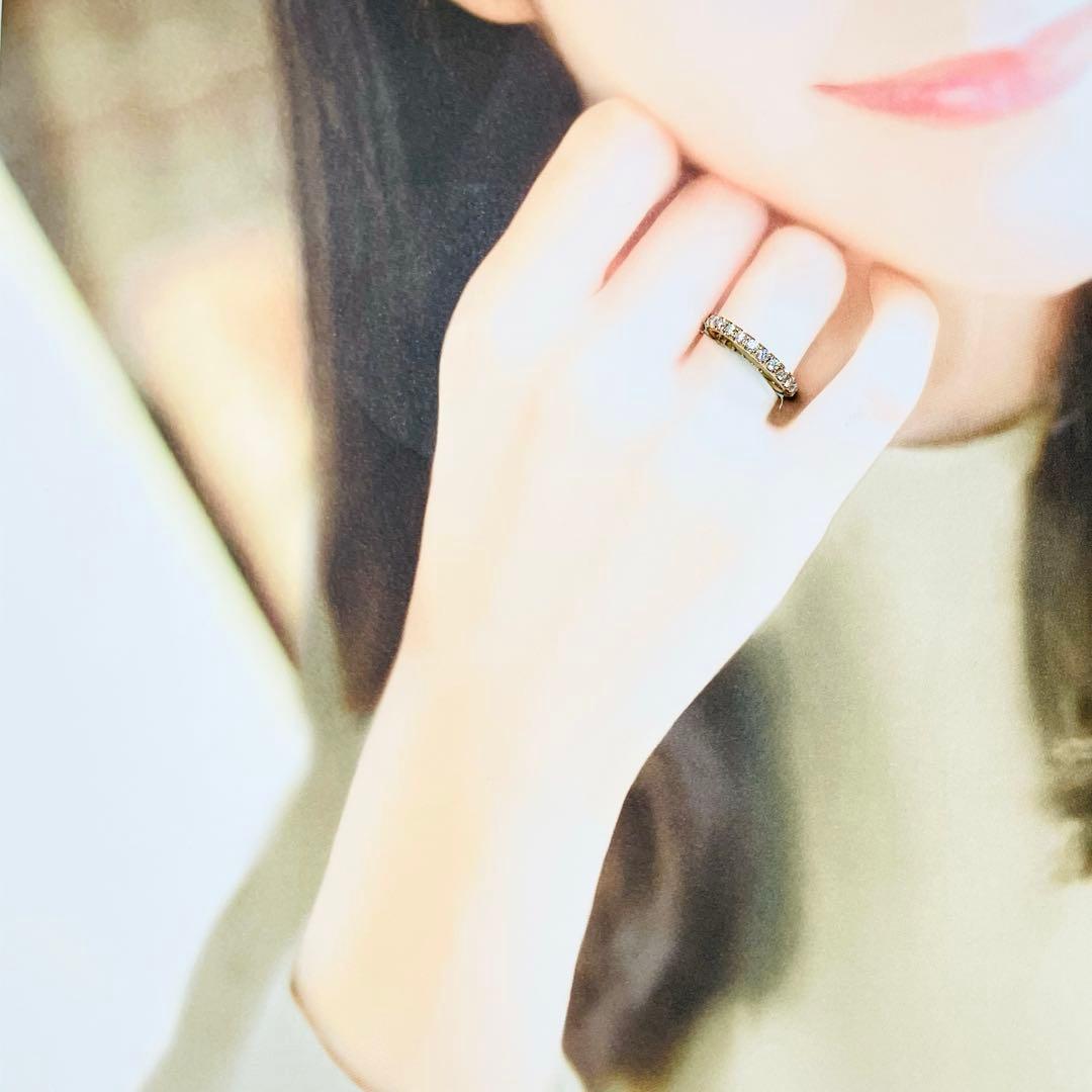 K18PG ダイヤモンド フルエタニティ リング D:1.00ct ダイヤきれい