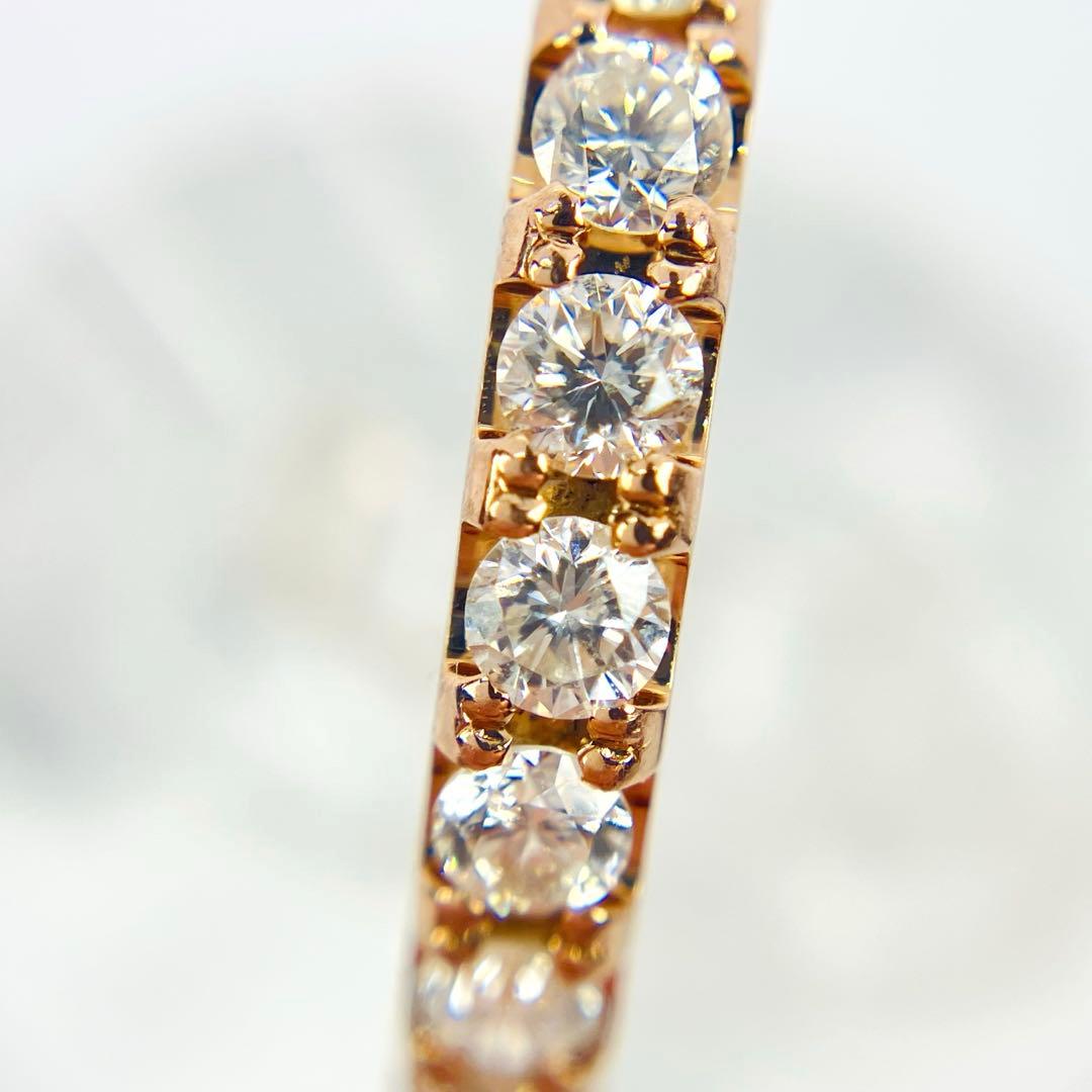 K18PG ダイヤモンド フルエタニティ リング D:1.00ct ダイヤきれい