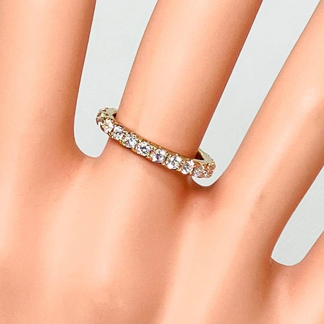 K18PG ダイヤモンド フルエタニティ リング D:1.00ct ダイヤきれい