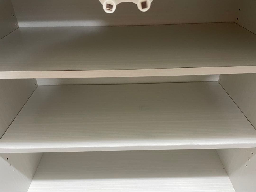 【美品】食器棚　キッチンボード　パントリー収納　ホワイト　カップボード　マナベ