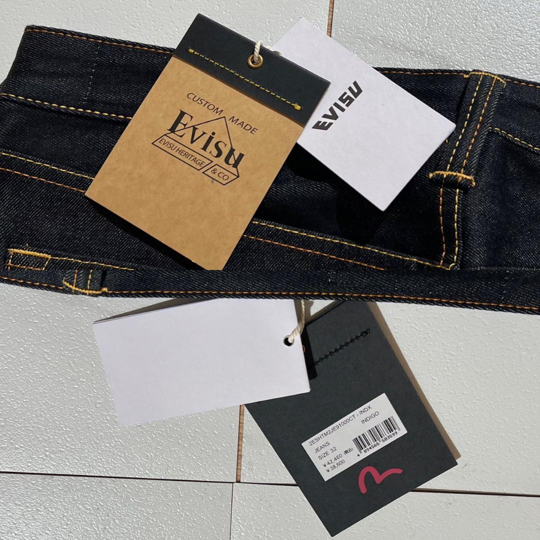 未使用　EVISU 2000　大黒　ダイコックプリント　バギージーンズ