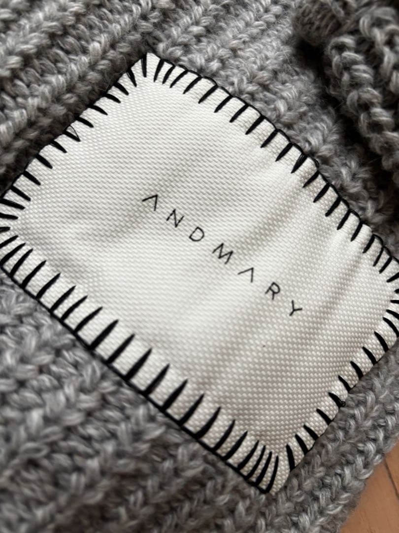 Andmary Mel knit mini dress gray定価14300